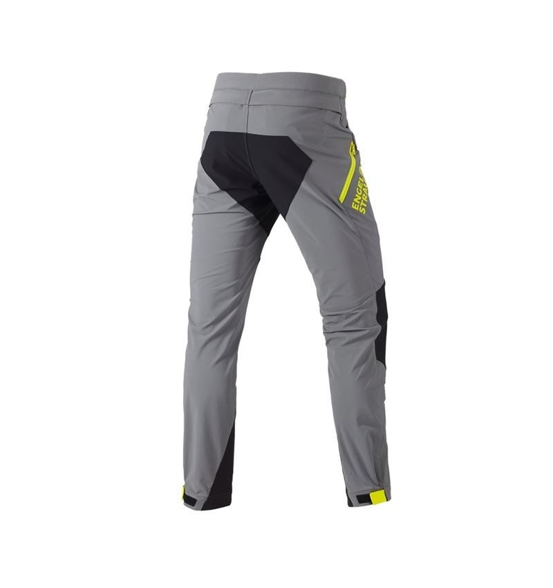 Topics: Functional trousers e.s.trail + basaltgrey/acid yellow 4