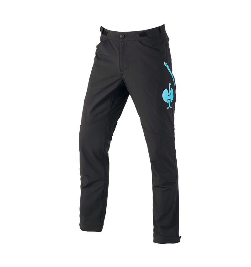 Topics: Functional trousers e.s.trail + black/lapisturquoise 2