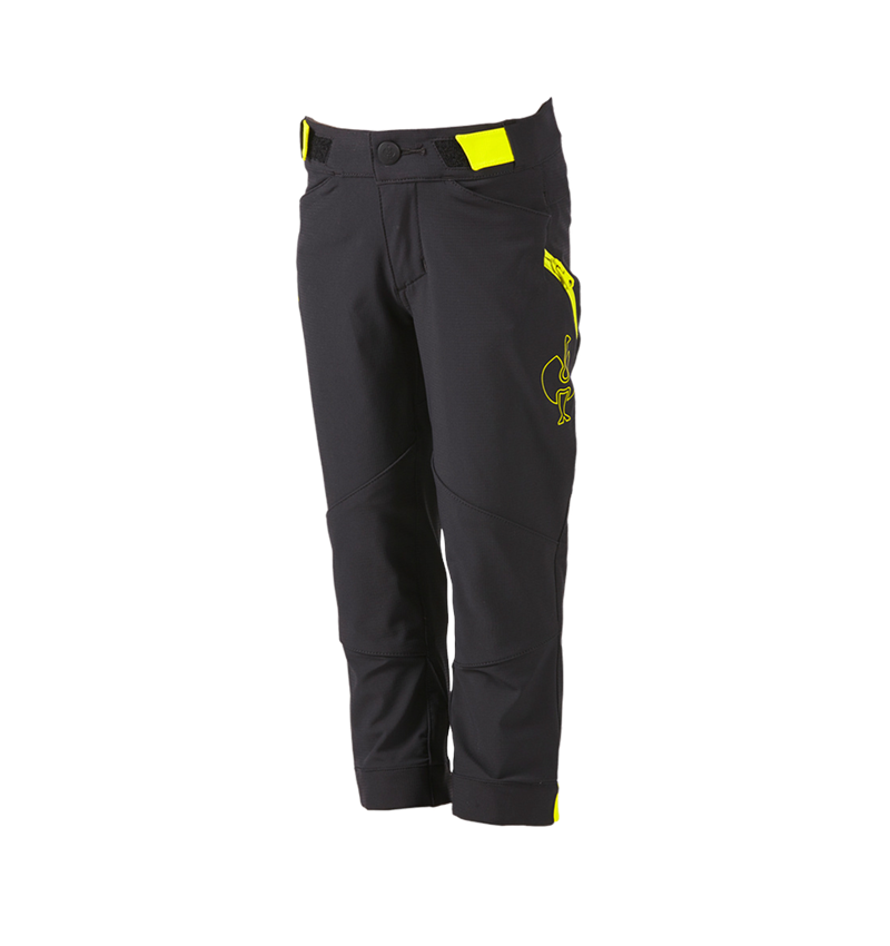 Topics: Functional trousers e.s.trail, children's + black/acid yellow 3