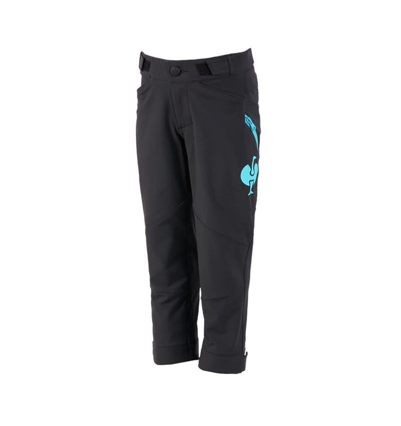 Topics: Functional trousers e.s.trail, children's + black/lapisturquoise 2