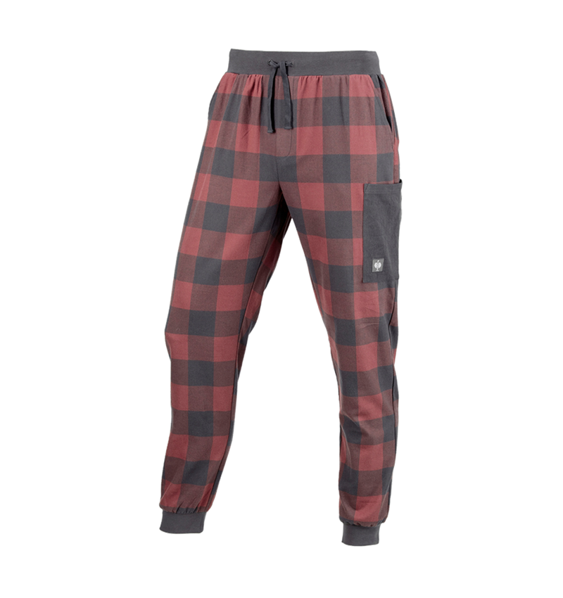 Accessories: e.s. Pyjama bukser + oxidrød/karbongrå 4
