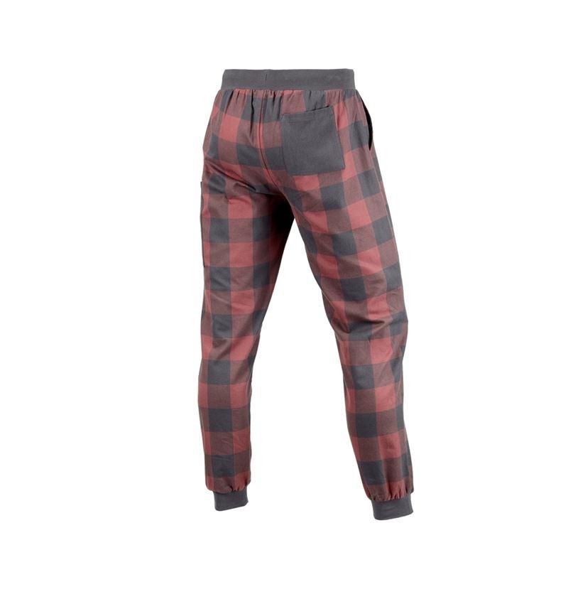 Accessories: e.s. Pyjama bukser + oxidrød/karbongrå 5