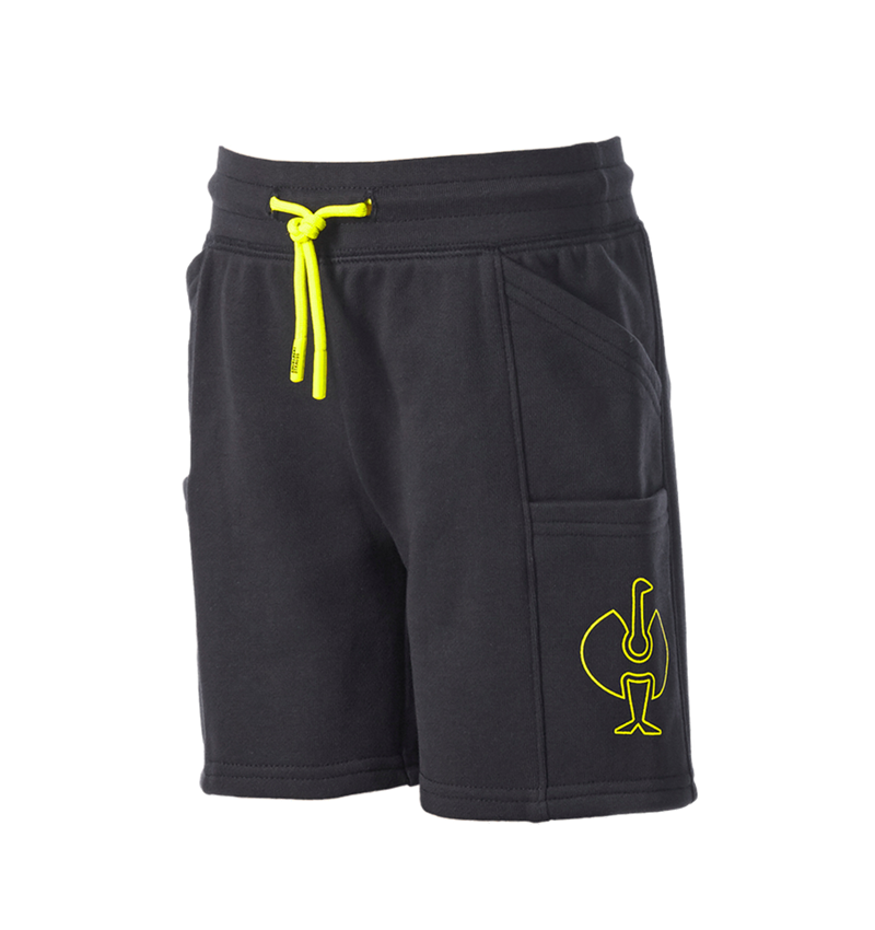 Shorts: Sweatshorts light e.s.trail, børn + sort/syregul 4