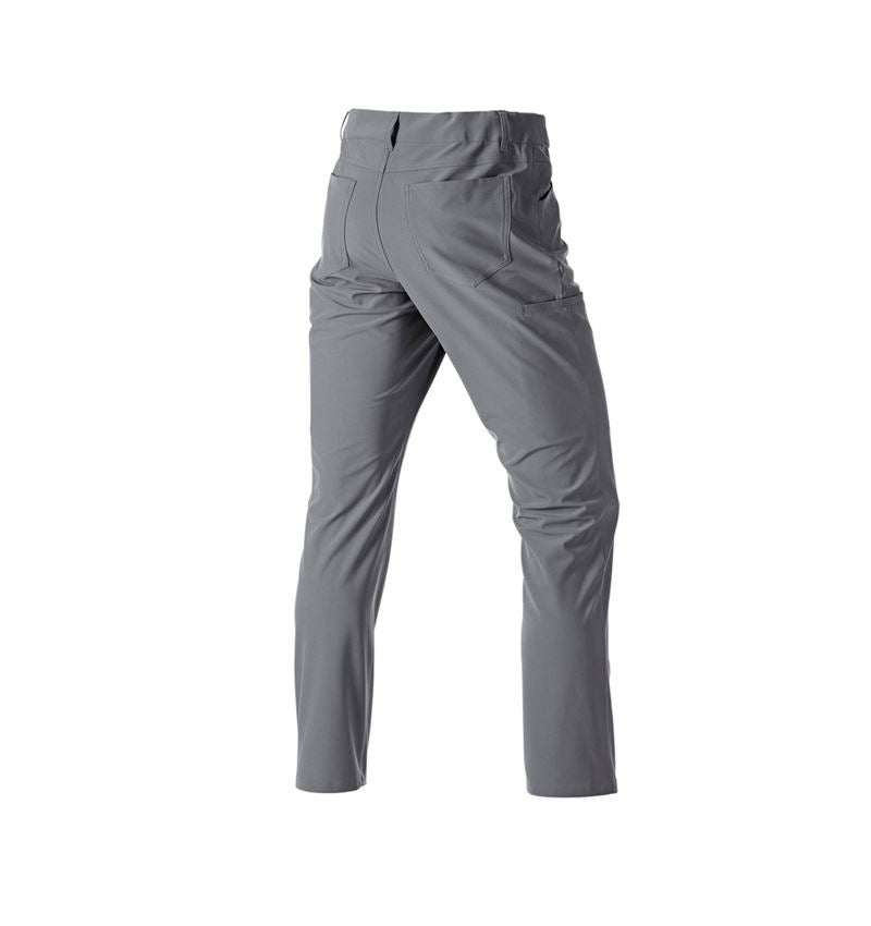 Work Trousers: 5-pocket work trousers Chino e.s.work&travel + basaltgrey 4