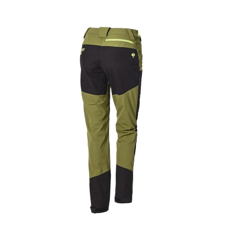 Work Trousers: Hybrid functional trousers e.s.trail, ladies' + junipergreen/limegreen 7