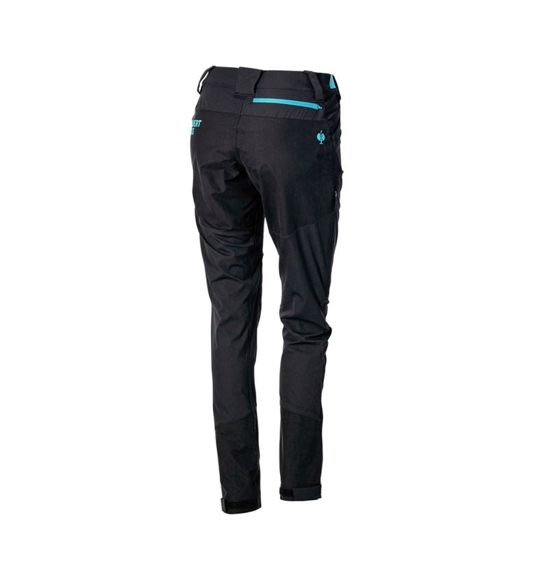 Clothing: Hybrid functional trousers e.s.trail, ladies' + black/lapisturquoise 5