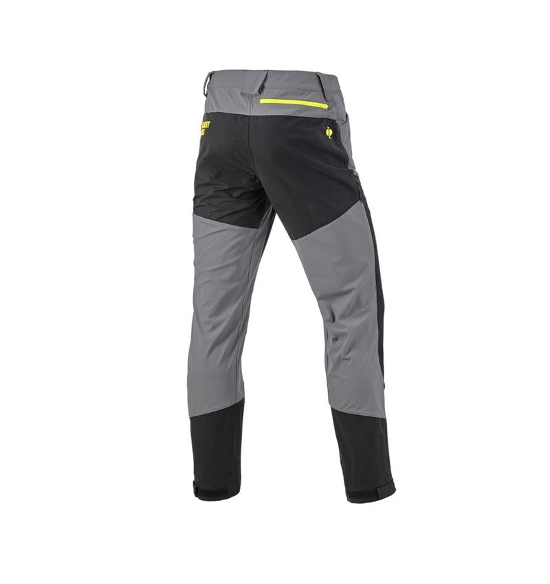 Clothing: Hybrid functional trousers e.s.trail + basaltgrey/acid yellow 6