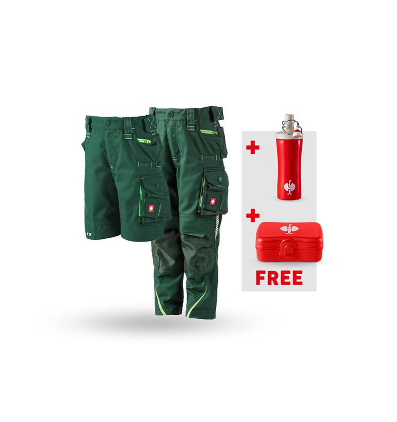Clothing: SET:Childtrousers e.s.motion2020+Shorts+Box+Bottle + green/seagreen