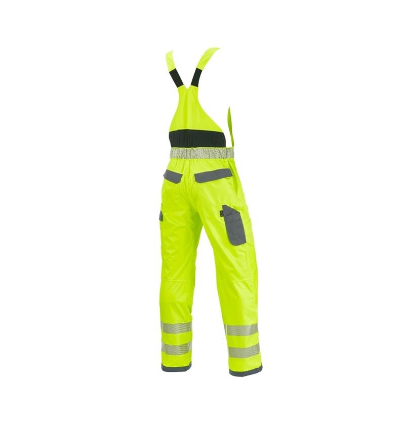 Work Trousers: High-vis functional bib & brace e.s.prestige + high-vis yellow/grey 1