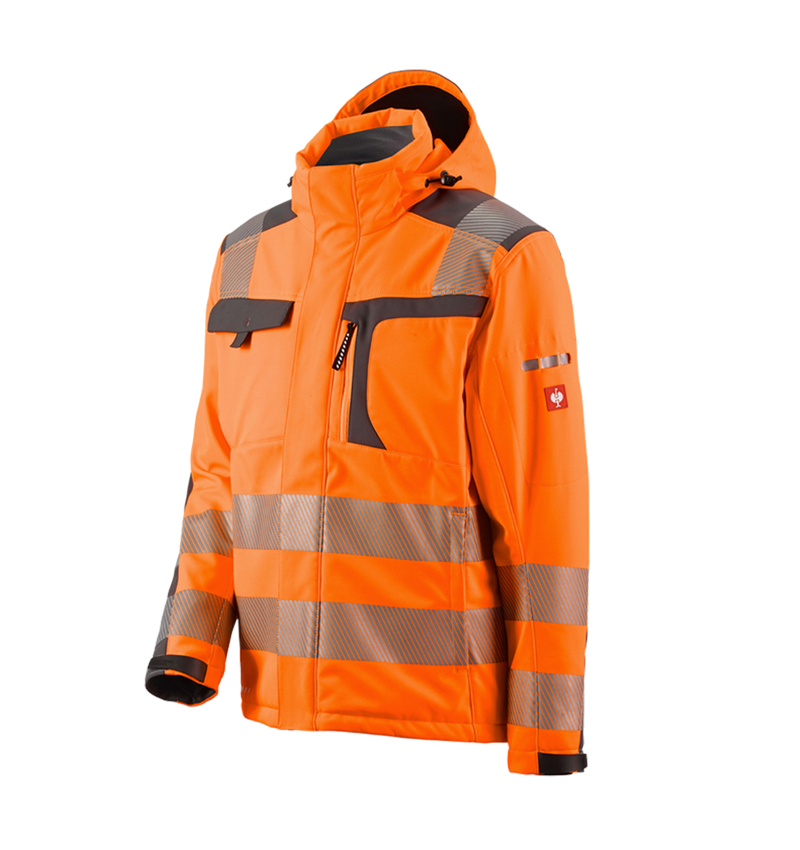 Topics: High-vis softshell jacket e.s.motion + high-vis orange/anthracite 1