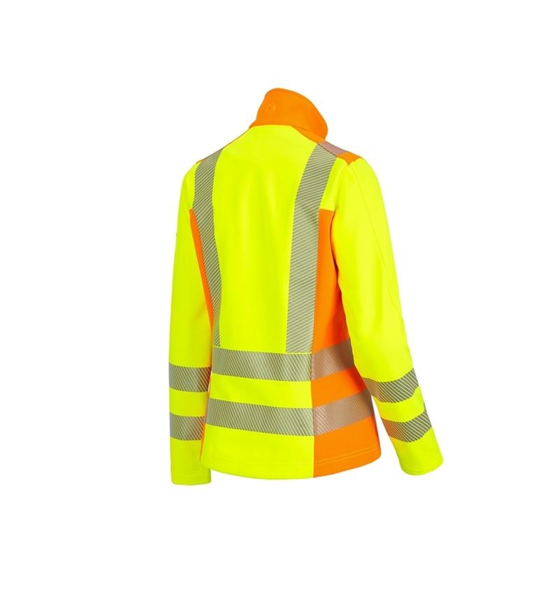 Work Jackets: High-vis soft.jacket softlight e.s.motion 2020,lad + high-vis yellow/high-vis orange 3