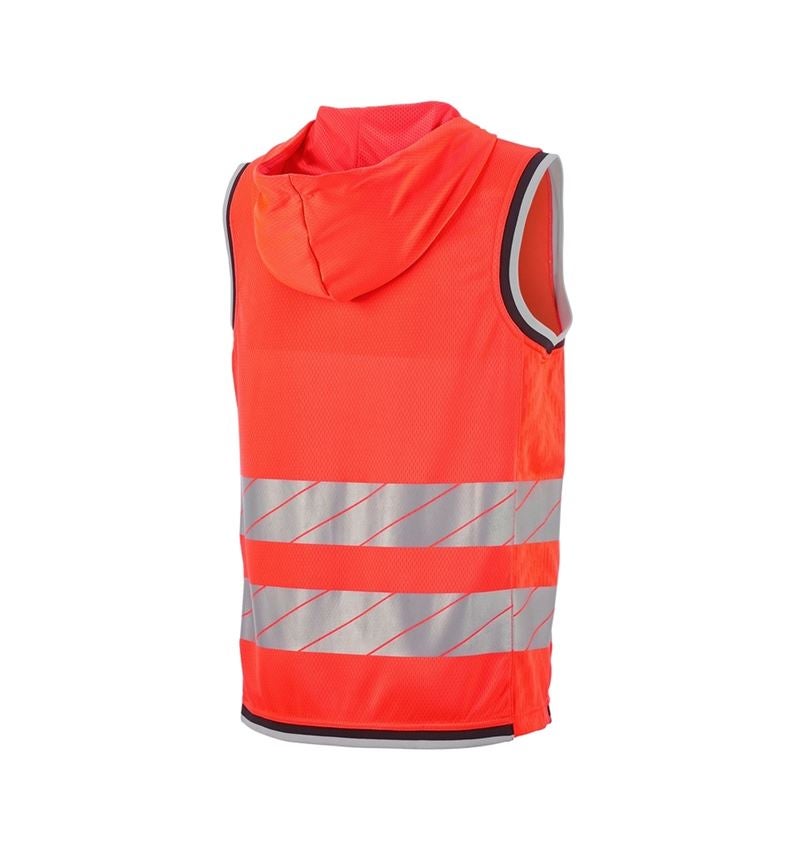 Clothing: High-vis functional bodywarmer e.s.ambition + high-vis red/black 10
