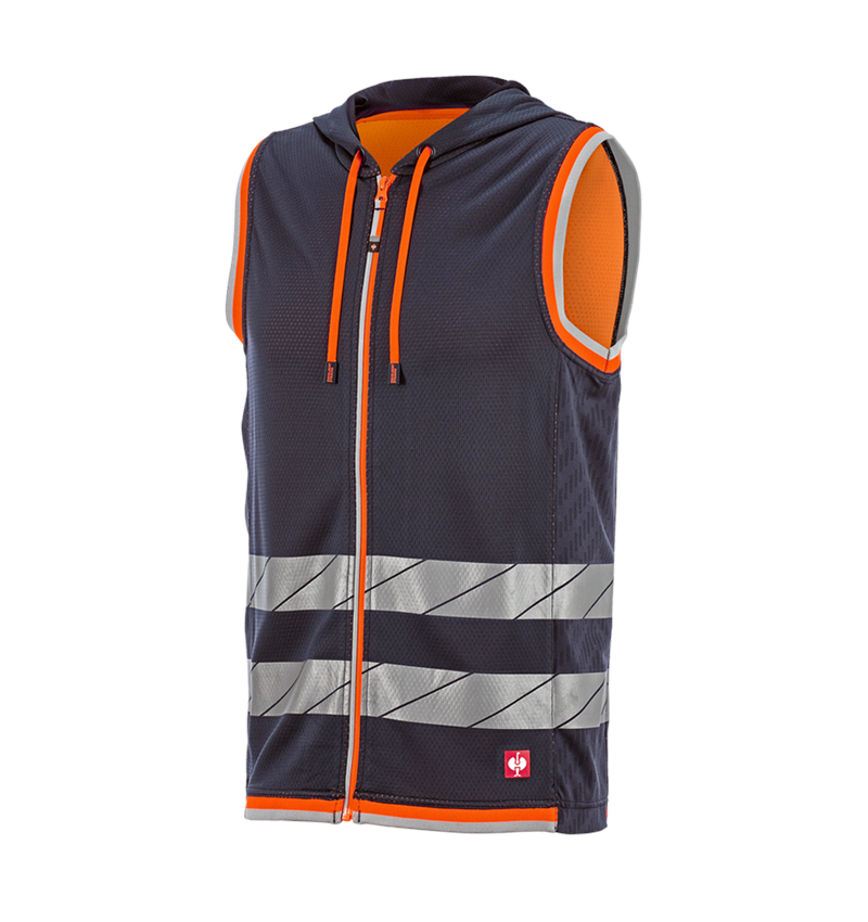 Clothing: Reflex functional bodywarmer e.s.ambition + navy/high-vis orange 6