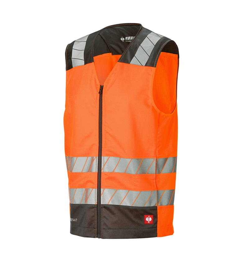 Clothing: High-vis bodywarmer e.s.motion 24/7 + high-vis orange/anthracite 5