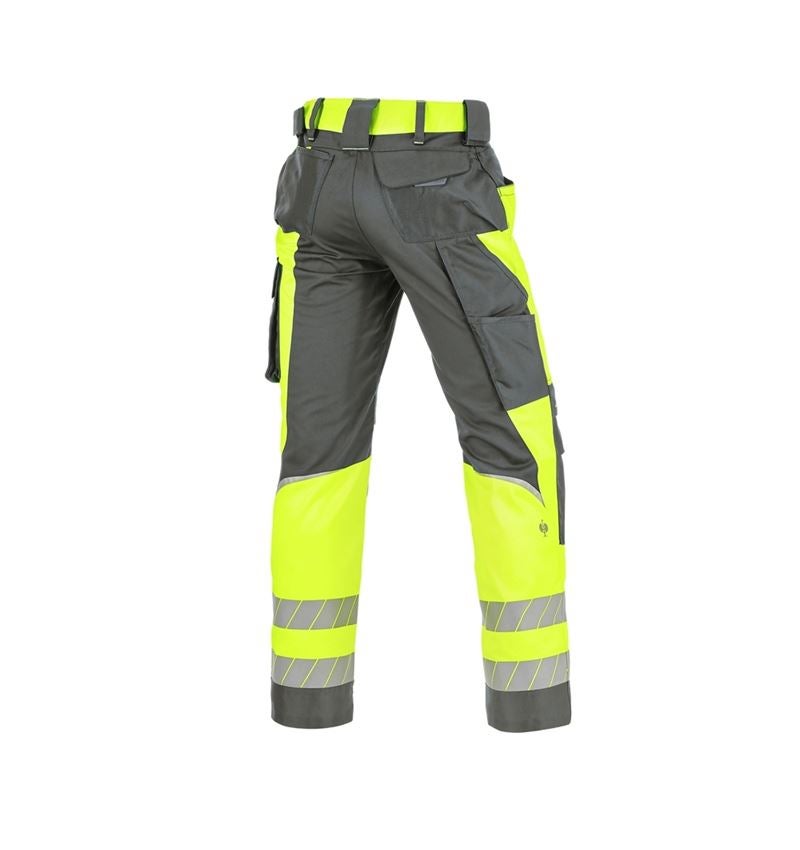 Clothing: High-vis trousers e.s.motion 24/7 + anthracite/high-vis yellow 13