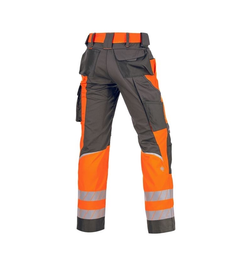 Clothing: High-vis trousers e.s.motion 24/7 + anthracite/high-vis orange 11