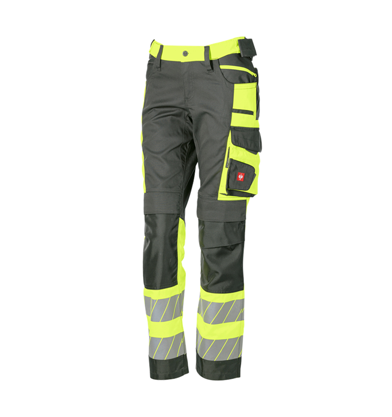 Clothing: High-vis trousers e.s.motion 24/7, ladies’ + anthracite/high-vis yellow 6