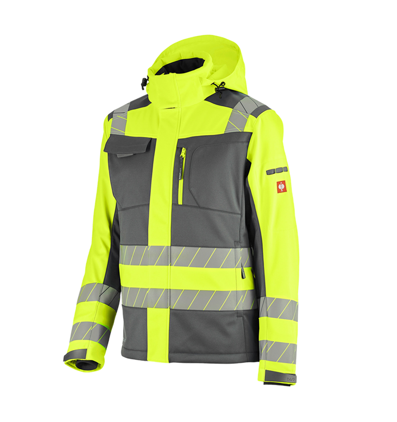 Topics: High-vis winter softshell jacket e.s.motion 24/7 + anthracite/high-vis yellow 7