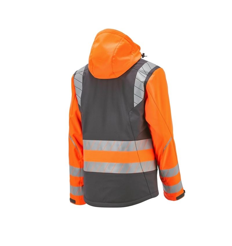 Clothing: High-vis winter softshell jacket e.s.motion 24/7 + anthracite/high-vis orange 8