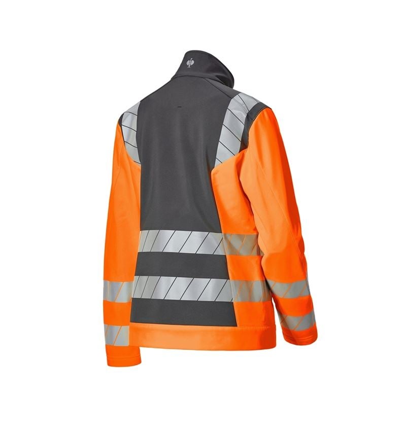 Work Jackets: High-vis softshell jacket e.s.motion 24/7, ladies' + anthracite/high-vis orange 5