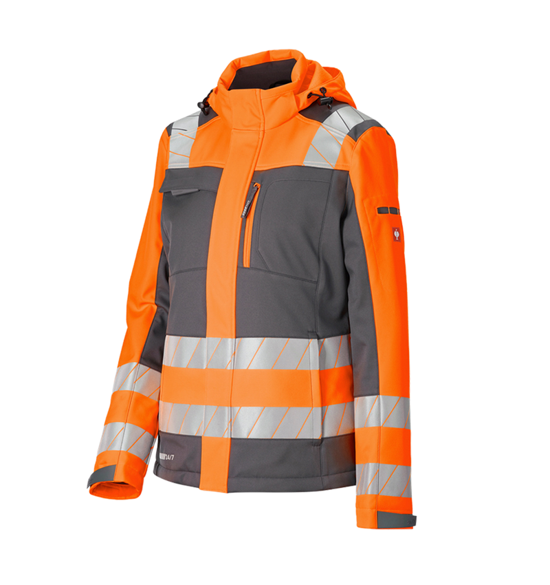 Clothing: High-vis winter soft. jacket e.s.motion 24/7,lad. + anthracite/high-vis orange 5