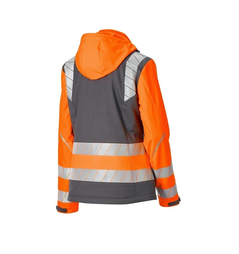 Work Jackets: High-vis winter soft. jacket e.s.motion 24/7,lad. + anthracite/high-vis orange 6