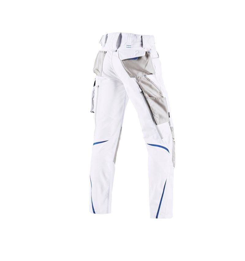 Gardening / Forestry / Farming: Trousers e.s.motion 2020 + white/gentianblue 3