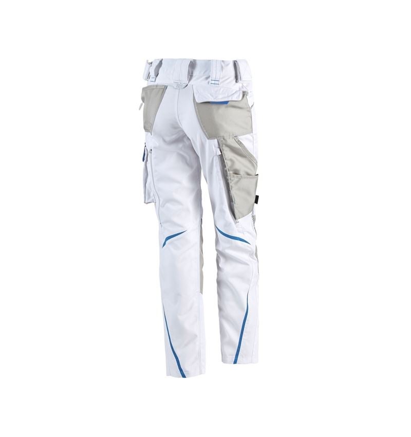 Gardening / Forestry / Farming: Ladies' trousers e.s.motion 2020 + white/gentianblue 3