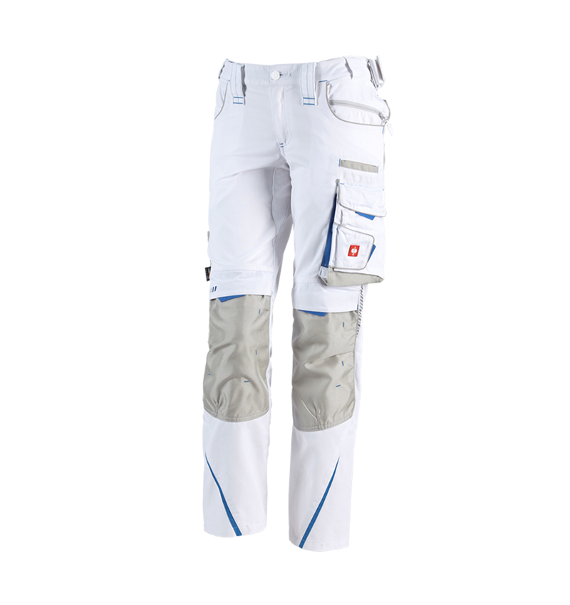 Gardening / Forestry / Farming: Ladies' trousers e.s.motion 2020 + white/gentianblue 2