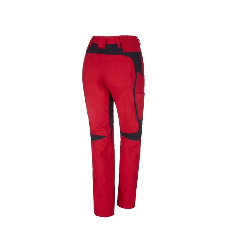 Work Trousers: Ladies' trousers e.s.vision + red/black 3