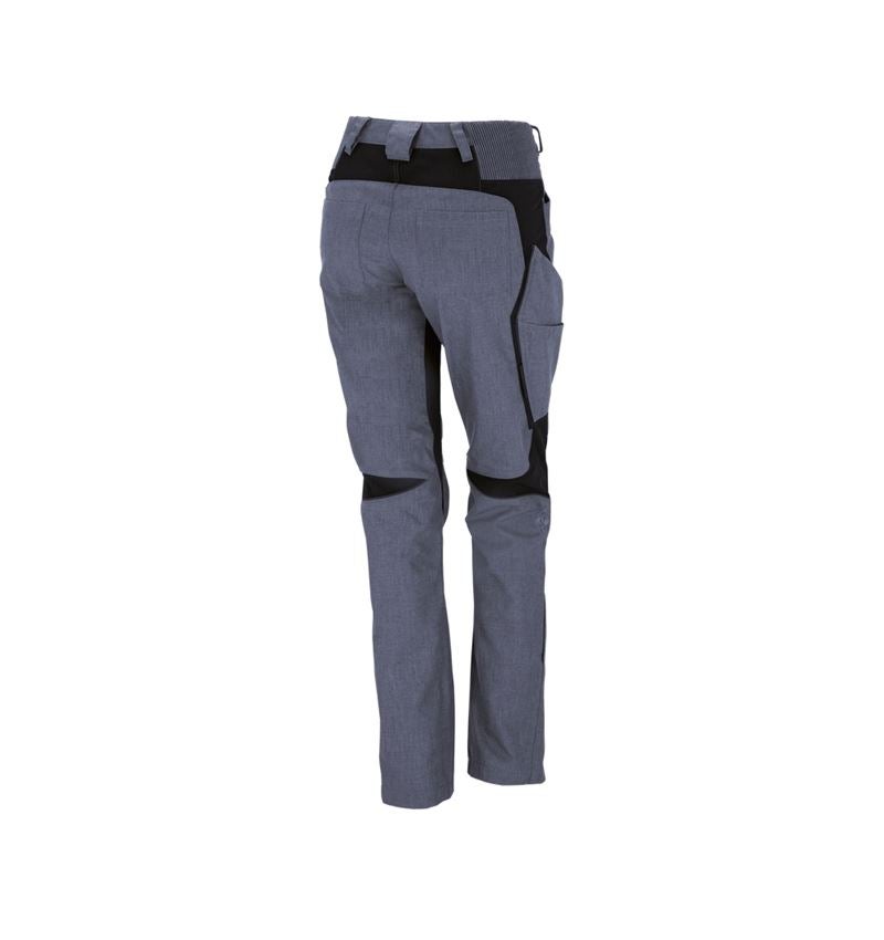 Work Trousers: Ladies' trousers e.s.vision + pacific melange/black 3