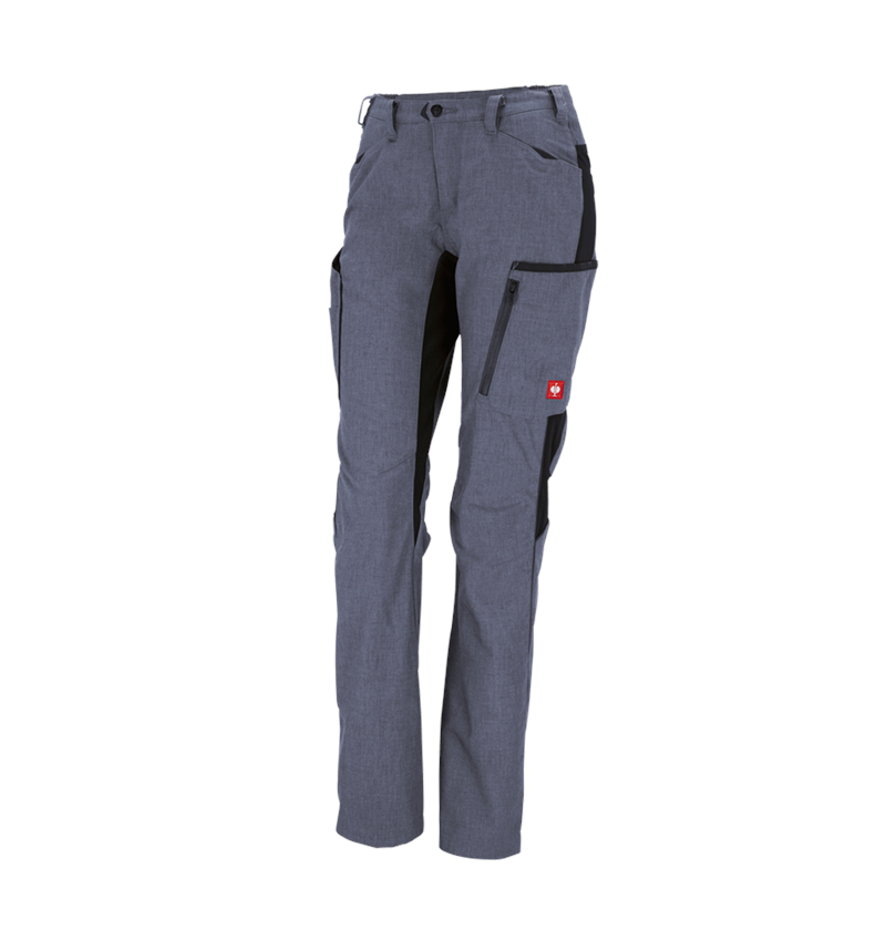 Work Trousers: Ladies' trousers e.s.vision + pacific melange/black 2