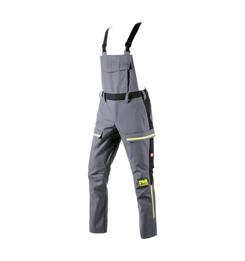Work Trousers: Bib & brace e.s.vision multinorm* + grey/black 1