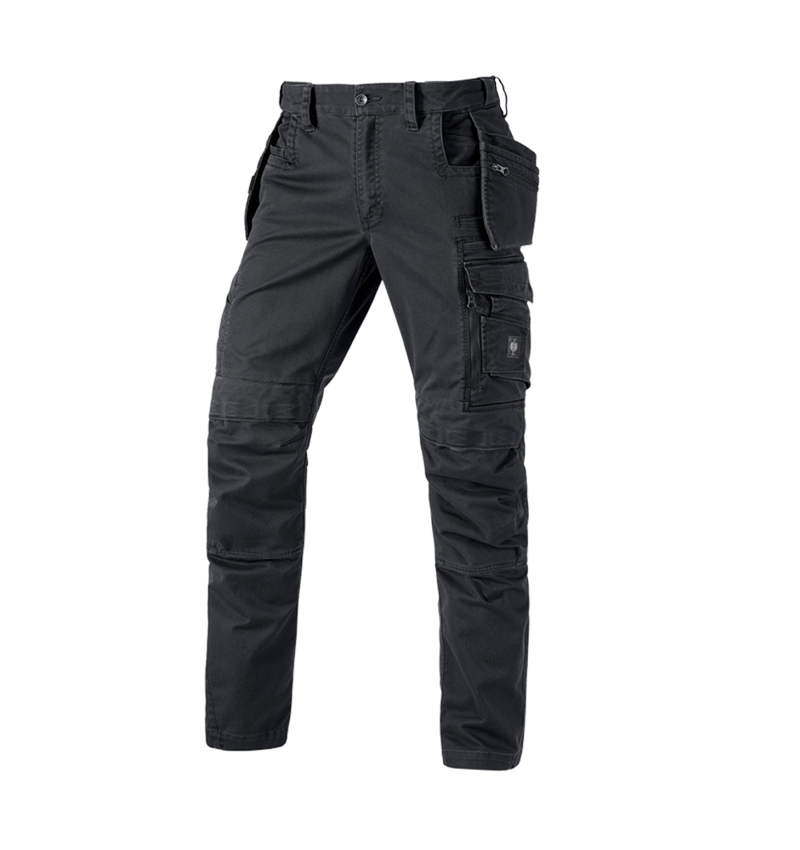 Plumbers / Installers: Trousers e.s.motion ten tool-pouch + oxidblack 2