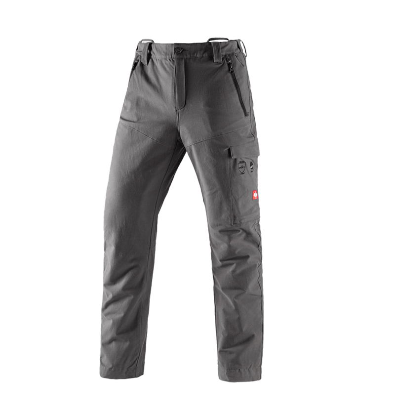 Gardening / Forestry / Farming: Forestry cut protection trousers e.s.cotton touch + carbongrey 2