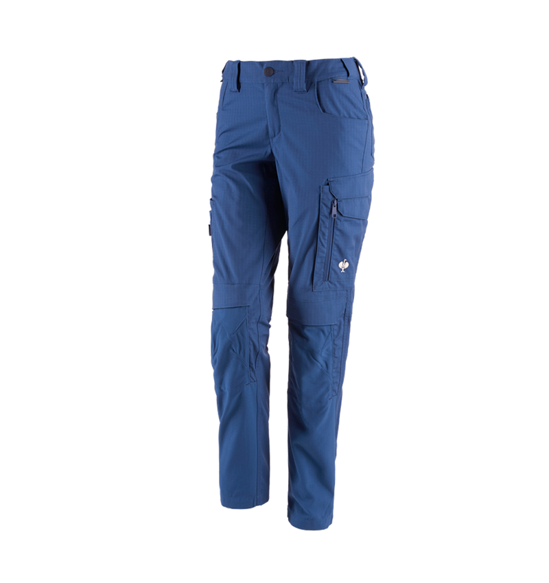 Work Trousers: Trousers e.s.concrete solid, ladies' + alkaliblue 2