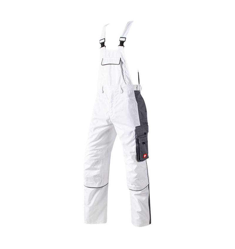 Work Trousers: Bib & Brace e.s.active + white/grey 2