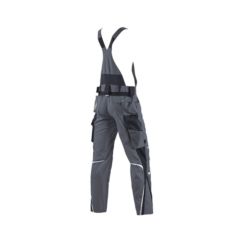 Work Trousers: Bib & brace e.s.motion + grey/black 3