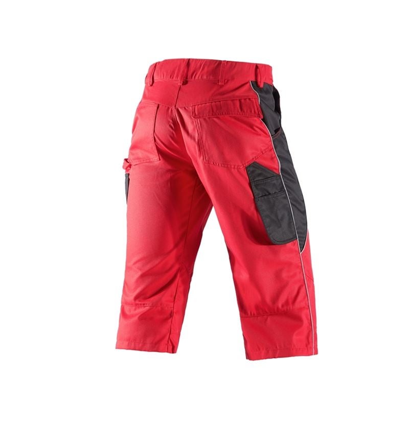 Work Trousers: e.s.active 3/4 length trousers + red/black 3