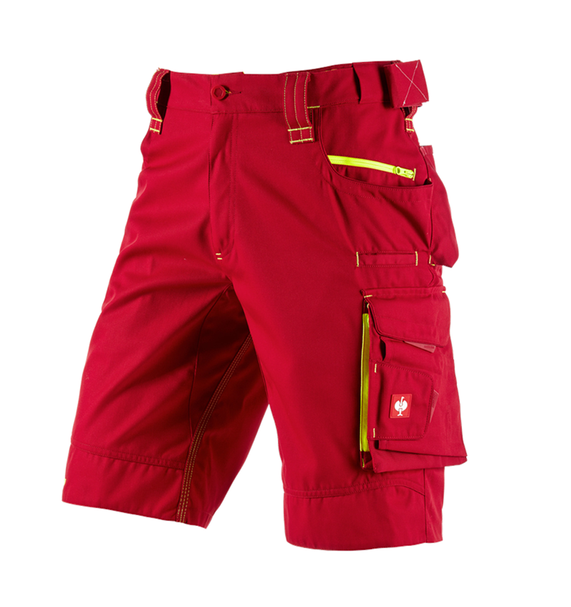 Work Trousers: Shorts e.s.motion 2020 + fiery red/high-vis yellow 3