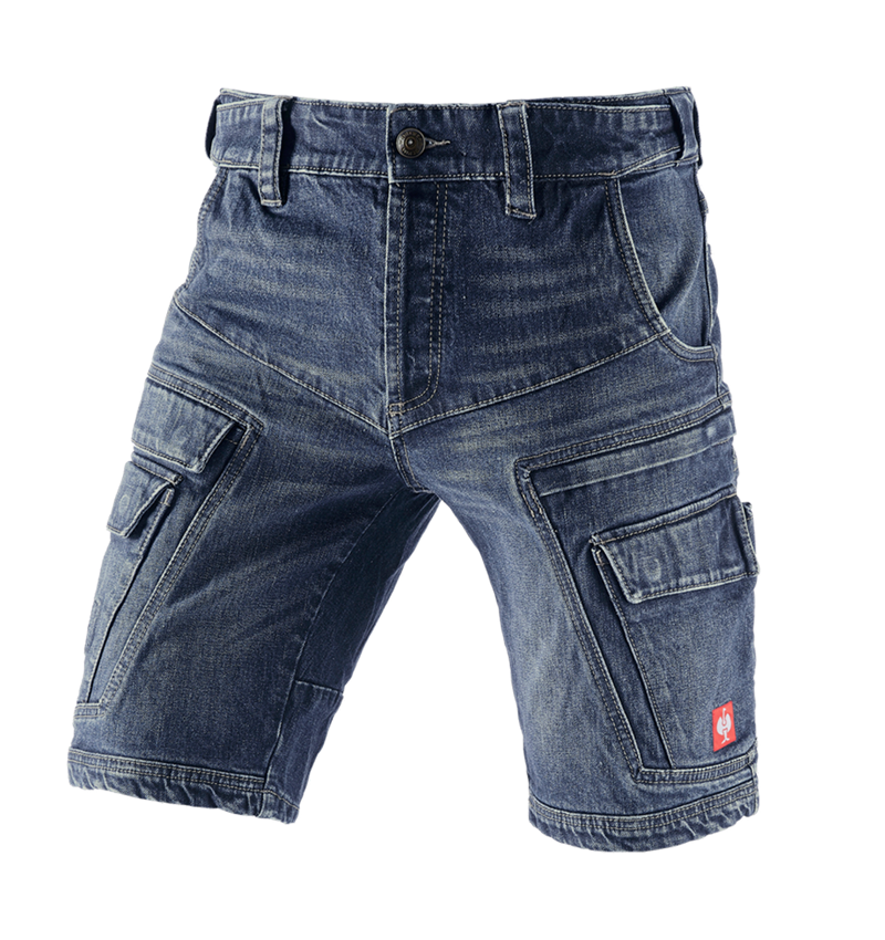 Arbejdsbukser: e.s. Cargo Worker jeans-shorts POWERdenim + darkwashed 2