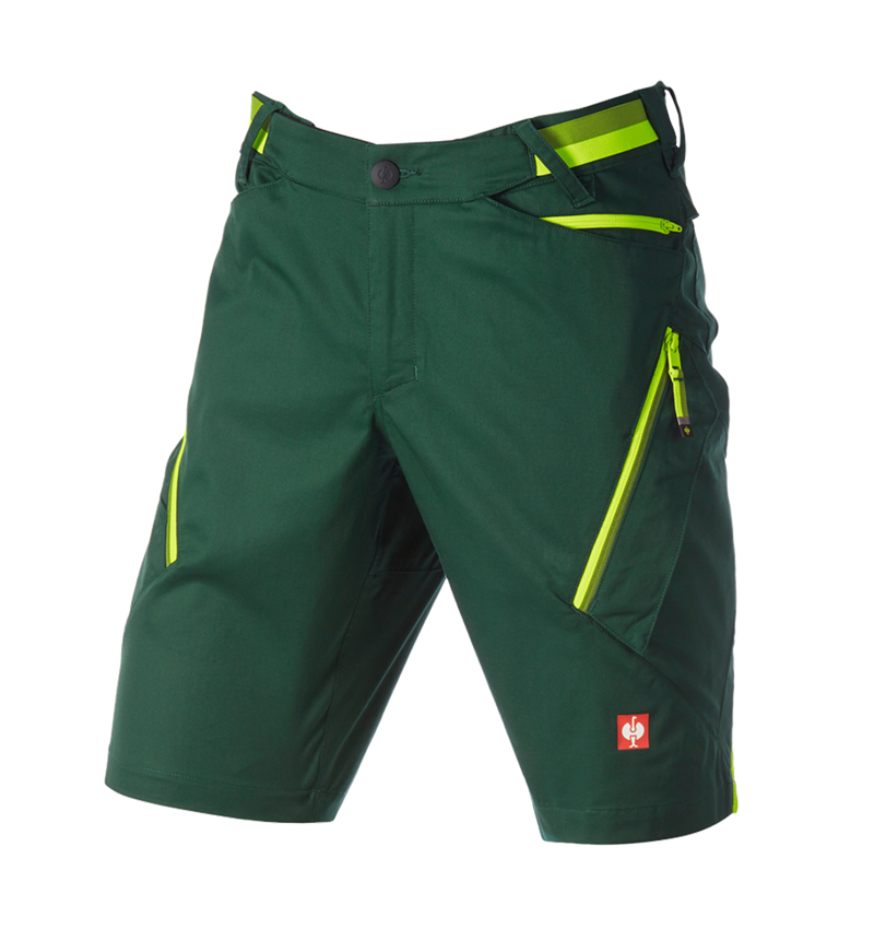Arbejdsbukser: Multipocket- shorts e.s.ambition + grøn/advarselsgul 6