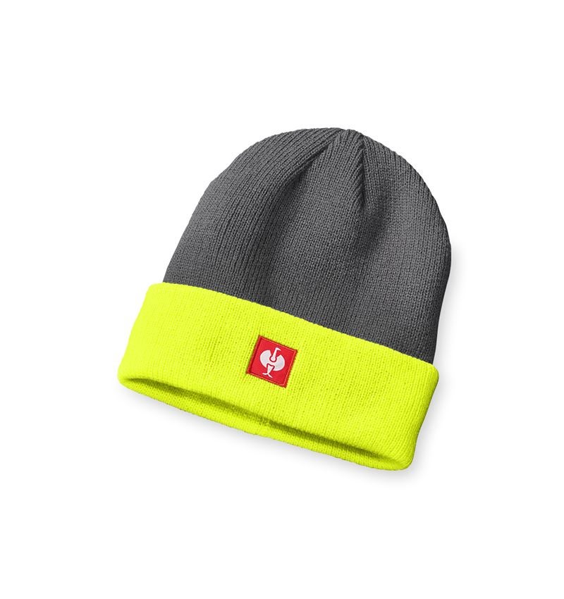 Clothing: Knitted cap e.s.motion 24/7 + anthracite/high-vis yellow