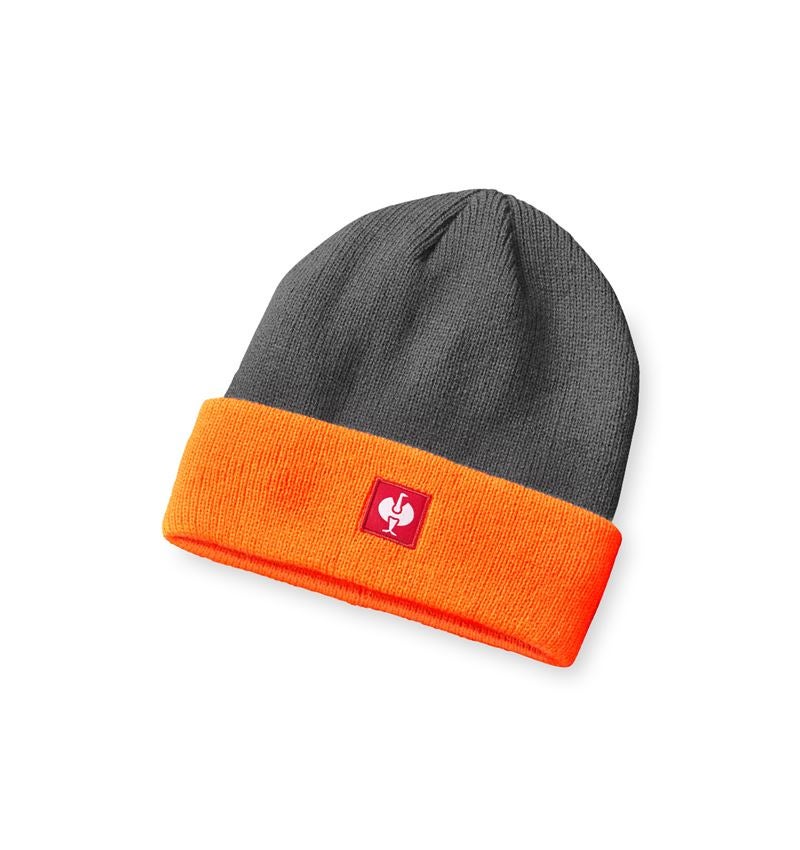 Clothing: Knitted cap e.s.motion 24/7 + anthracite/high-vis orange