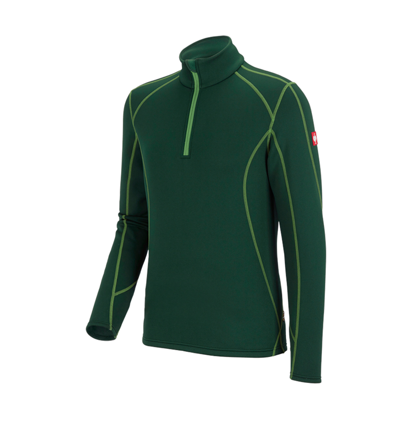 T-Shirts, Pullover & Skjorter: Funk.trøje thermo stretch e.s.motion 2020 + grøn/havgrøn 2