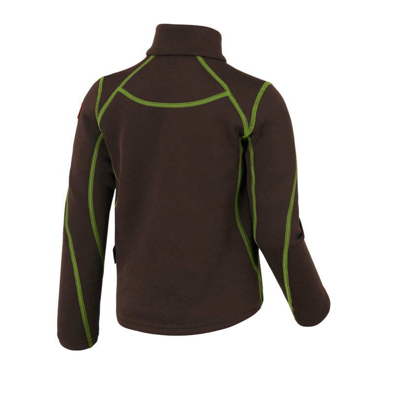 T-Shirts, Pullover & Skjorter: Funk.trøje m.høj krave termostretch e.s.motion2020 + kastanje/havgrøn 3