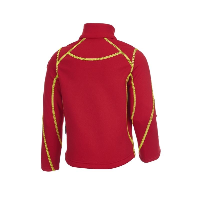 T-Shirts, Pullover & Skjorter: Funk.trøje m.høj krave termostretch e.s.motion2020 + ildrød/advarselsgul 1