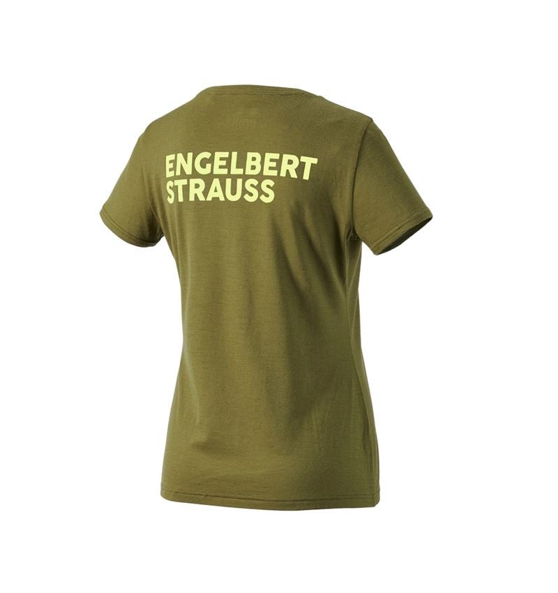 T-Shirts, Pullover & Skjorter: T-Shirt Merino e.s.trail, damer + enebærgrøn/limegrøn 5