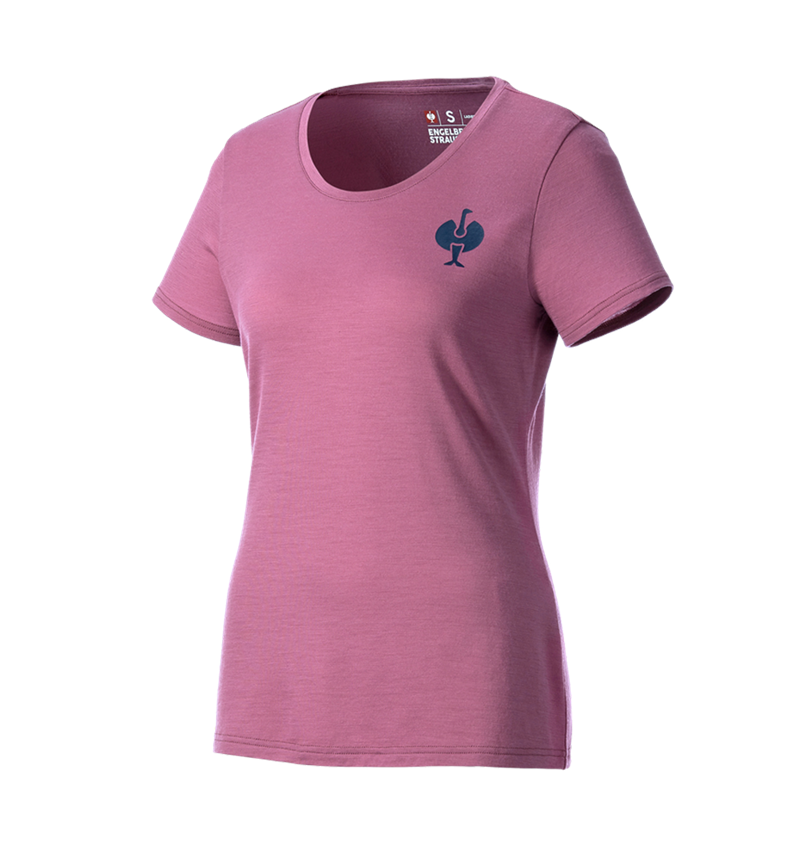 Clothing: T-Shirt Merino e.s.trail, ladies' + tarapink/deepblue 5