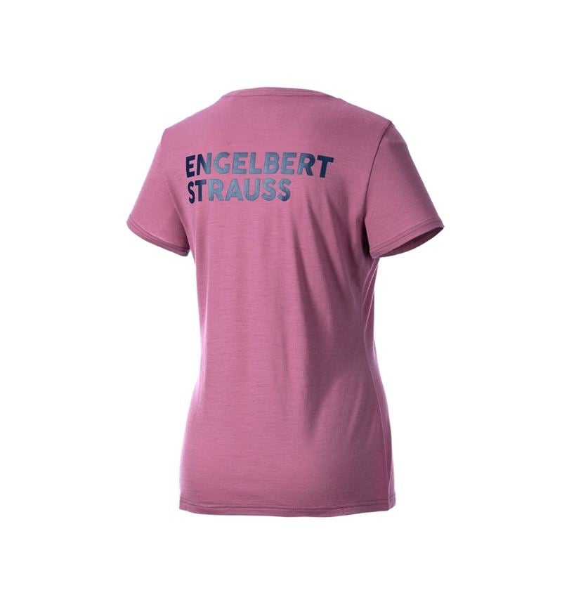 Beklædning: T-Shirt Merino e.s.trail, damer + tarapink/dybblå 6